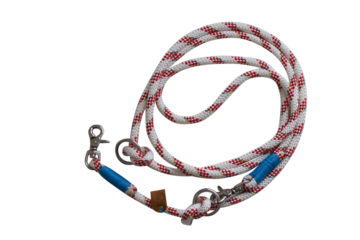 Touwwerk riem rood-wit